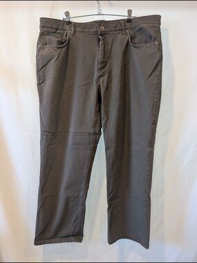 Roundtree & Yorke Charcoal Gray Casual Pants straight leg workwear 42x30